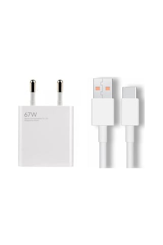 Redmi Note 12 Pro Uyumlu Mi 67W Hızlı Şarj Aleti Adaptörü + Kablo Seti
