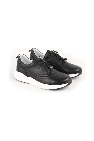Libero L10.2219 Hakiki Deri Baskılı Ultra Hafif Eva Taban Kadın Casual Sneaker Ayakkabı Siyah
