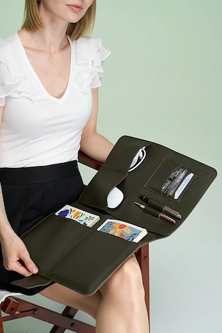 Necati Çanta Apple Uyumlu MacBook Air Pro 13-14 Inç Organizer Evrak & Laptop & Tablet Çantası - Haki Haki