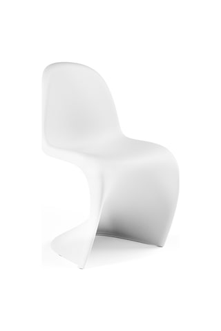 Vitra Panton Sandalye, Verner Panton Tasarımı, Modern Tek Parça Plastik Sandalye Beyaz