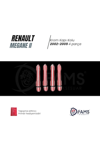 Renault Megane 2 Krom Kapı Kolu 4 Kapı 2002-2009 P.çelik Aksesuar