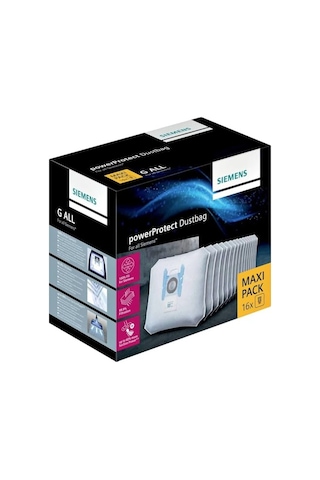 Powerprotect Elektrikli Süpürge Torbası Vz16gall 16 Adet , Kilitli, Verimli Motor Koruması, %50 Daha Uzun Kullanım