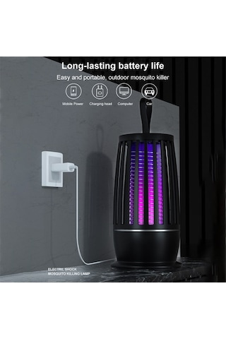 Novahub Çoklu Fonksiyonlu Şarj Edilebilir Sessiz Elektrikli Sinek Öldürücü Ve Gece Lambası 2'si 1 Arada