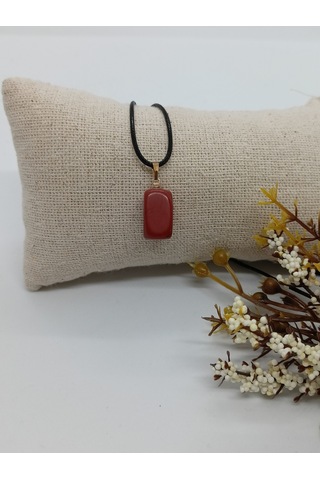 Balık Hediyelik Jasper Taşı Doğaltaş Kolye Çok Renkli