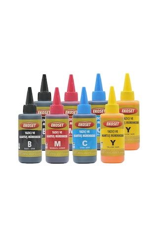 Ekoset Canon Uyumlu Bitmeyen Kartuş Mürekkebi 4 Renk 4X200 ML