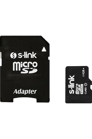 S-link Sl-tf264 64 Gb Class10 Adaptörlü Micro Sd Kart Bellek