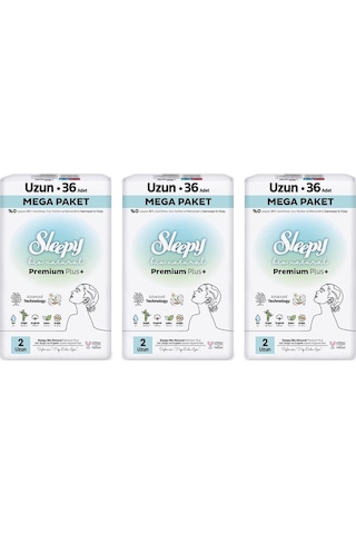 Bio Natural Premium Plus Hijyenik Ped Mega Paket Uzun 36x3 108 Adet