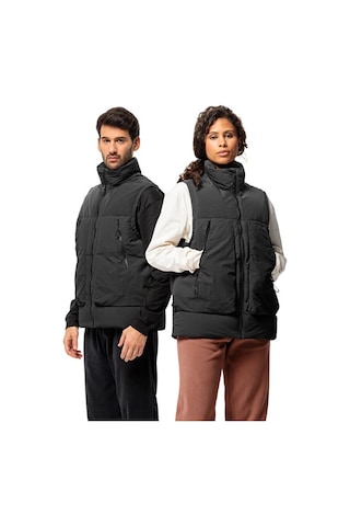 Jack Wolfskin Dellbrueck Vest 550 Dolgu Kaz Tüyü Unisex Outdoor Yelek - Siyah 1207621-6502