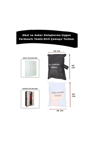 Kordak Temiz Ve Kirli Çamaşır Torbası Beyaz, Kordaktmtorba