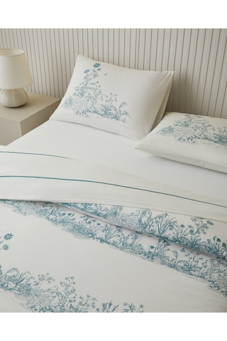 English Home Jouyline Pamuklu Tek Kişilik Nevresim Takımı 160x220 Cm Yeşil