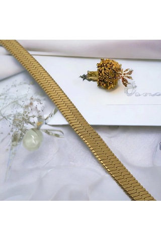 Kesebe Altın Rengi Görünümlü Kalpli Boy Ayarlı Bileklik Çok Renkli