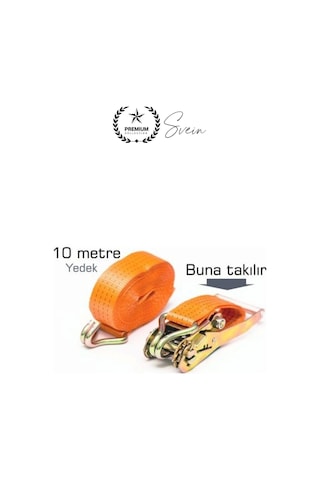 10 Mt Spanzet Takımı Cırcırlı Yük Gerdirme Kiti Halat Uzun Tekne Kamyon Taşıma Çekme Emniyet Kemer