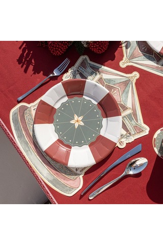 Carousel Kağıt Tabak 26 Cm 12'li Paket Beyaz