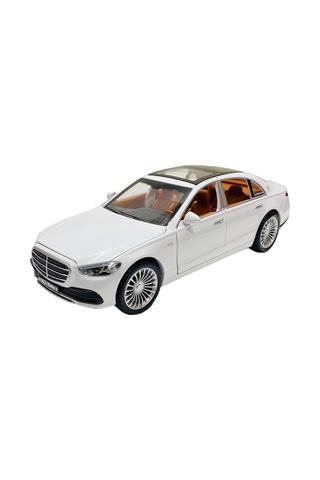 Mercedes Benz S600 Yeni Kasa Metal Model Araba 1-22 Ölçek Işık Ses Duman Beyaz