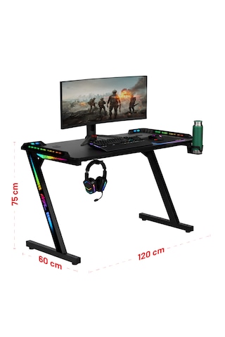 Drift Gaming Aura Rgb Ledli Oyuncu Masası Siyah