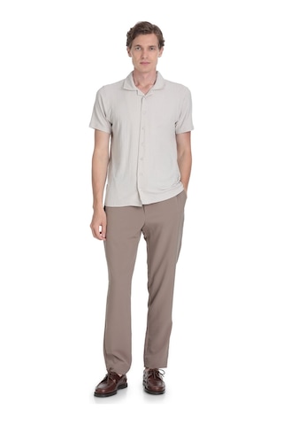 Hatemoğlu Ekru Regular Fit Apaş Yaka Gömlek 35135 4112494