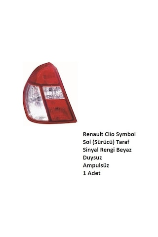 Clio Symbol Stop Lambası Beyaz Sol /sürücü Taraf 2002 2008 Duysuz