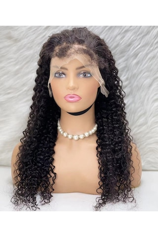 Gerçek Front Lace Tül Peruk Su Dalgası Doğal 65 70cm