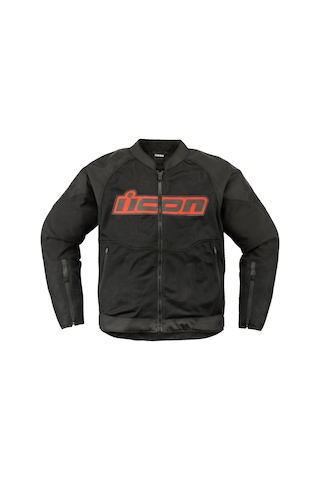 Icon Overlord 3 Mesh Korumalı Motosiklet Montu Siyah Koyu Gri