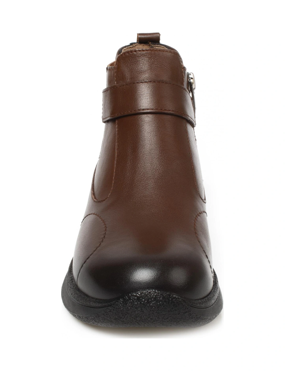 Forelli Emma 27951 Hallux Deri Fermuarlı Taba Kadın Bot Taba