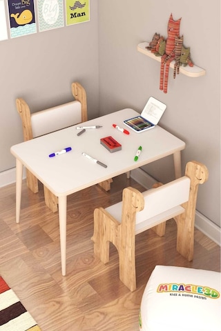Miracle 3d Çocuk Çalışma Masası Ve Sandalye, Aktivite Masası Atlantik