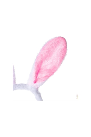 Tavşan Kulağı Taç - Peluş - Pembe