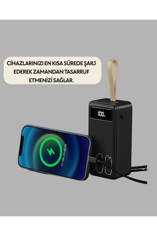 Tüm Cihazlara Uyumlu Çoklu Çıkışlı Powerbank Yeni Nesil Çok Renkli