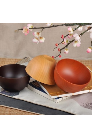 Japon Tarzı Çorba Depolama Katı Ahşap Pirinç Aracı Kase Konteyner Mutfak Alet