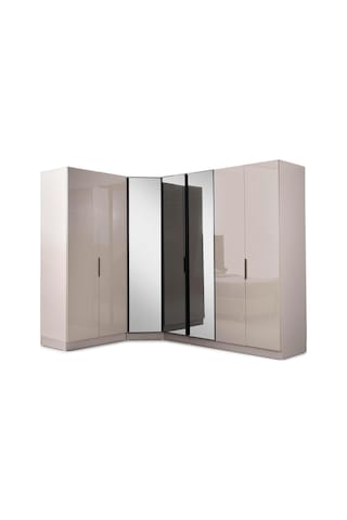 Nil %100 Mdf Köşe Gardırop Bej