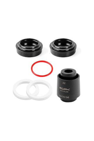 Kosona Dağ Bisikleti Amortisör Ön Fıçısı 32mm Toz/yağ Mermeri + Köpük Halka Seti İle 4'lü Kurulum Aracı Çok Renkli