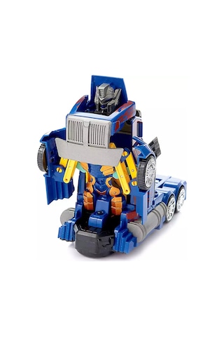 Kutulu Pilli Robot Olan Tır 20 Cm Dönüşebilen Işıklı Ve Sesli Oyuncak Lacivert