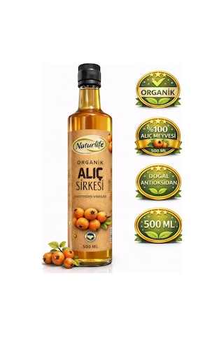 Organik Alıç Sirkesi 500 Ml Doğal Fermantasyon