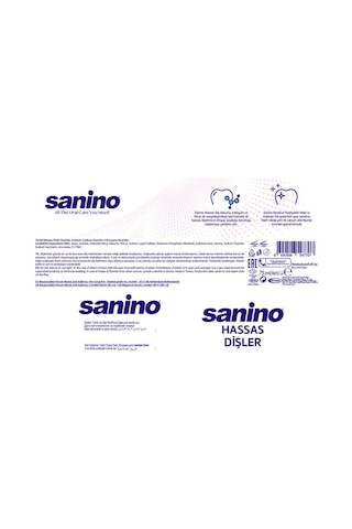 Sanino Hassas Dişler Diş Macunu 6 x 75 ML