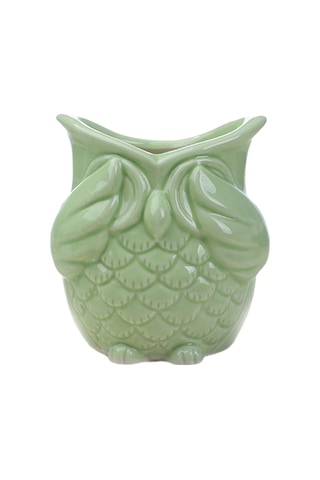 Suntek Magideal Saksı Baykuş Şekli Seramik Ev Hayır-bak-yeşil