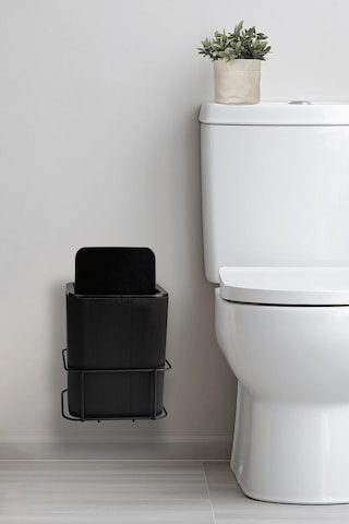 Okyanus Home Eko Magic Askılı Kare Mina Çöp Kovası Siyah