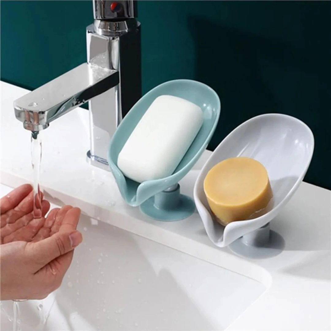 Yeşil Ve Gri Vantuzlu Su Giderli Sabunluk Şık Tasarımlı Su Tutmaz Katı Sabunluk Diğer