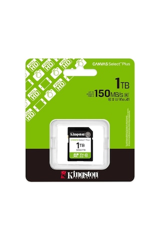 Kingston Sds3-1tb 1tb Sdxc Canvas Select Plus Gen3 150mb-s C10 Uhs-ı U3 V30 Hafıza Kartı Kdo