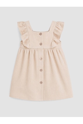 LC Waikiki Lcw Baby Bej Bisiklet Yaka Fırfırlı Kız Bebek Elbise Beıge
