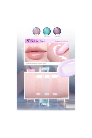 Lila Simli Dudak Dolgunlaştırıcı Gloss Perıpera Ink Glasting Lip Gloss P03 Lilac Flare 10820800
