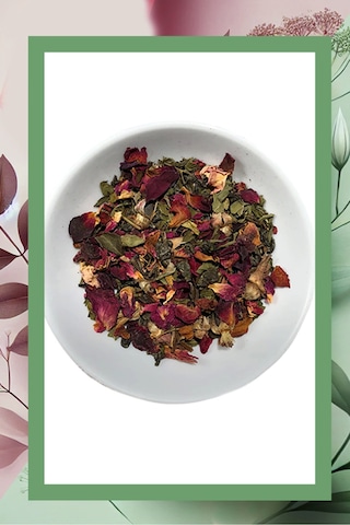 Premium Rose & Spearmint Tea 100g, Özel Harman Gül Ve Kıvırcık Nane Çayı