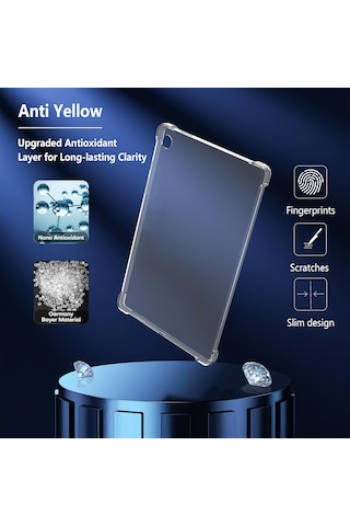 Samsung Galaxy Uyumlu Tab A11 8.7 İnç 2025 Tablet Kılıfı Köşe Korumalı Antişok Şeffaf Silikon Kapak Sm-x130 X133 X135 Arka Kapak