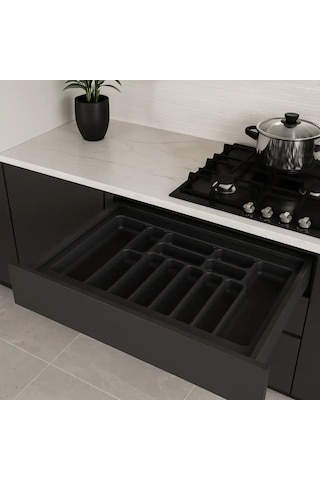 Starax 90 Cm Antrasit Plastik Kaşıklık 13 Gözlü 84x49 Cm S-2290-ap Çok Renkli