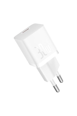Baseus GaN5 Mini 30W Şarj Cihazı Beyaz
