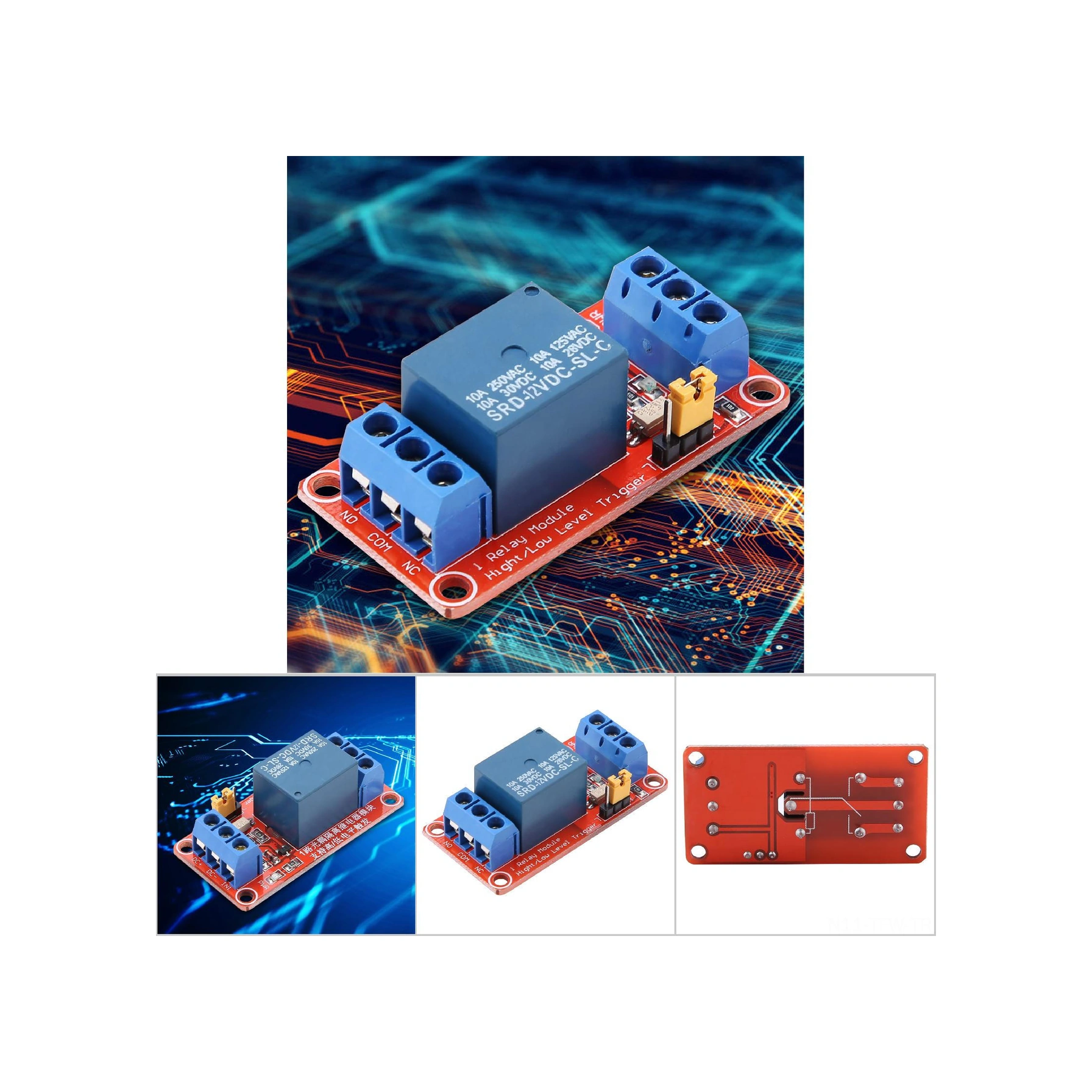 Tenfowee 1 Yollu Röle Modülü - Yüksek/düşük Seviye Tetiklemeli - 12v - Fotokoppler İzolasyonlu - Kararlı Performans