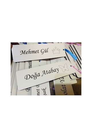 10 Adet Okul Hediyelik Öğrenci İsimli Kitap Ayracı 17x5 Cm