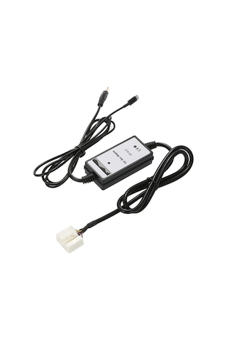 Gajeena Honda Araçları İçin Beyaz Başlık Qx191 Modeli Cd Değiştirici Yerine Aux Ve Usb Ses Adaptörü - 3.5mm Girişi İle İphone Şarj Desteği Siyah