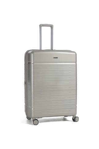 Fabrika Gri Çekçekli Sert Valiz Fab-5272 75 Cm Valiz Büyük Vizon
