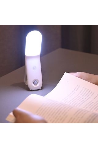 Springsun Led Gece Lambası: Dokunmatik Ve İnsan Algılama, 3 Renk Tonu, 270 Döner, 1800mah Pil - Mutfak, Dolap, Koridor Için Beyaz