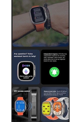 Teknomila Watch 8 Uyumlu 49 MM G98+ Ultra Plus 2.08'' Akıllı Saat (İthalatçı Garantili)