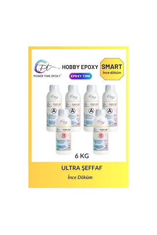 6 Kg Hobi Epoxy Smart/ Şeffaf Epoksi Reçine Ince Döküm